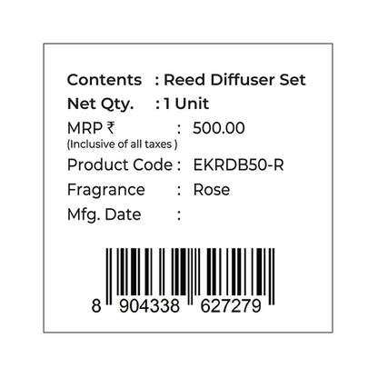 Rose Scented Reed Diffuser Gift Set| Festive Pink Haveli Collection, 2025-26