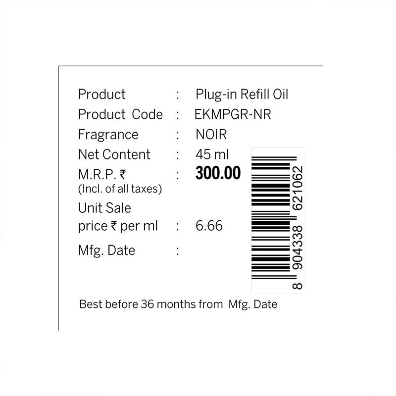 Noir Scented Air Freshener Plug-In Refill - 45 ML