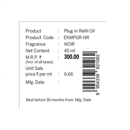 Noir Scented Air Freshener Plug-In Refill - 45 ML