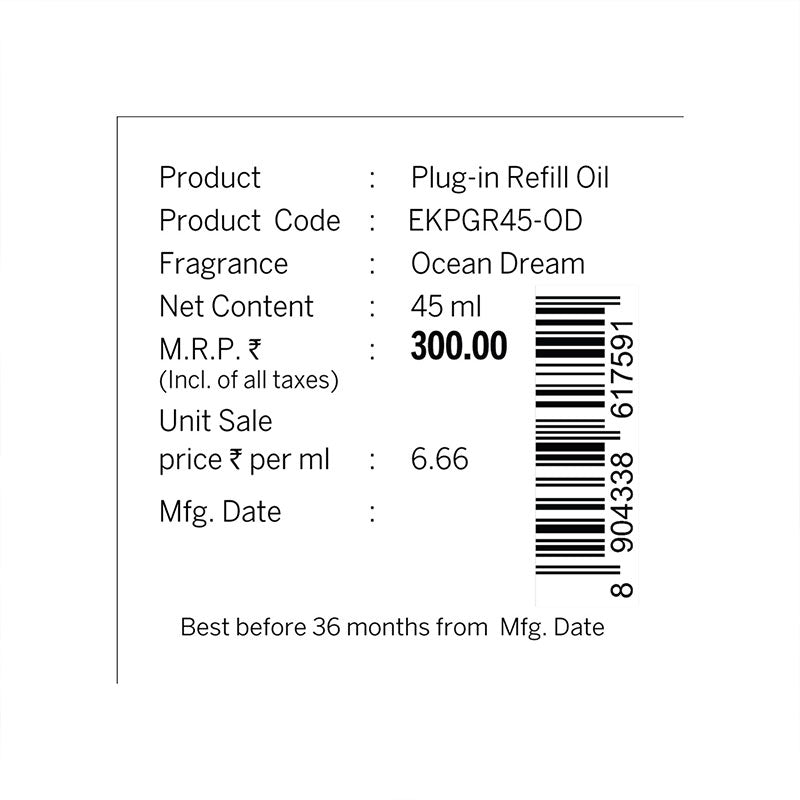 Ocean Dream Scented Air Freshener Plug-In Refill - 45 ML