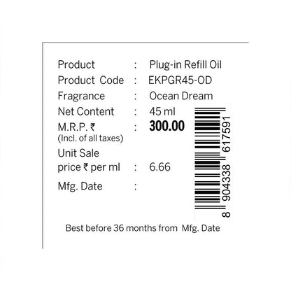Ocean Dream Scented Air Freshener Plug-In Refill - 45 ML