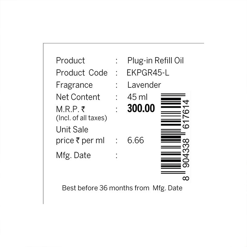 Lavender Scented Air Freshener Plug-In Refill - 45 ML