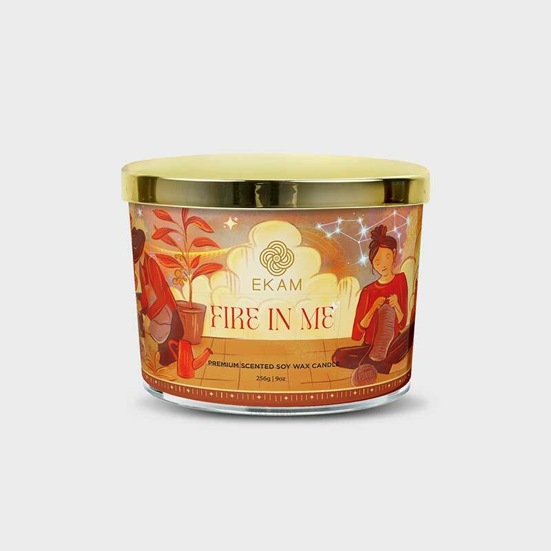 Fire in Me Scented 3 Wick Candle