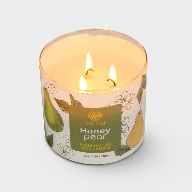 Honey Pear Premium Soy Wax Candle, Fruity Series