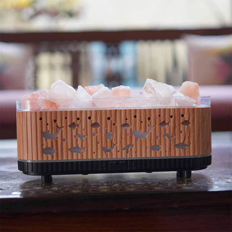 YX2221Y-Stone-Lightwood Flame Aroma Diffuser