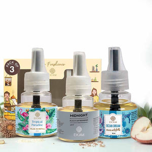 Fresh & Musky Scented Plugin Air Freshener Refill Pack of 3| 45ml Each