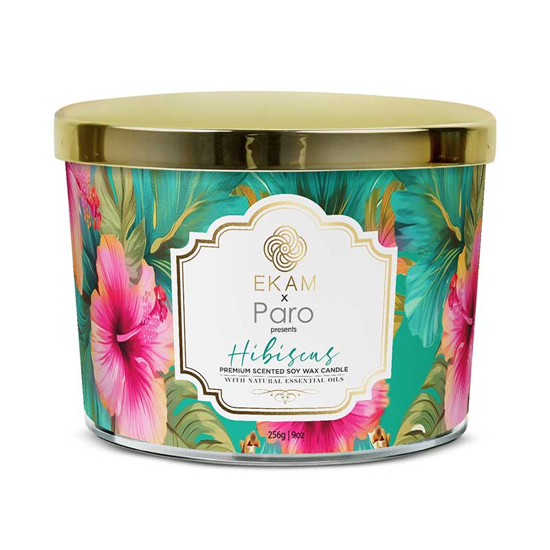 Hibiscus x Paro Scented 3 Wick Candle