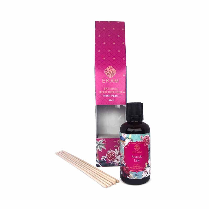 Rose &amp; Lily Reed 50ml Reed Diffuser Refill Gift Box