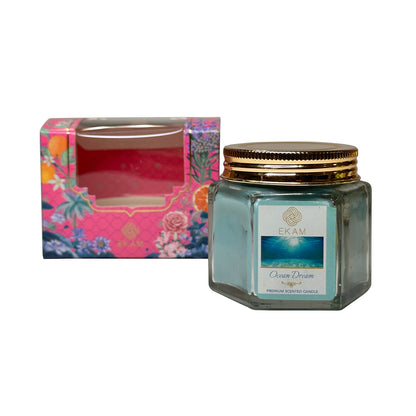 EKAM Ocean Dream Scented Hexa Jar Candle