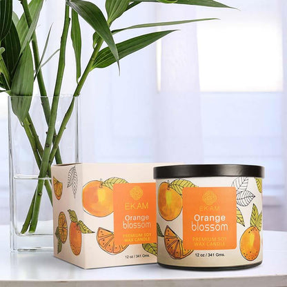 Orange Blossom Premium Soy Wax Candle, Fruity Series