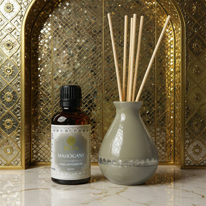 Mahogany Scented Reed Diffuser Set | Festive Sheesh Mahal Collection, 2025-26