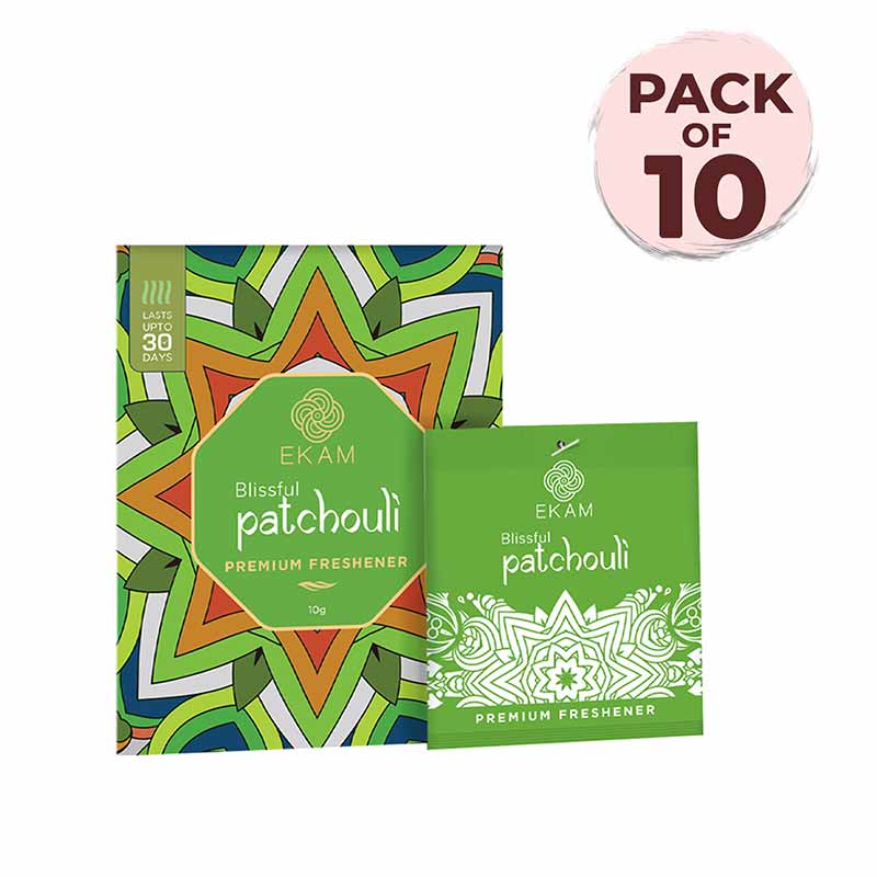 Combo Pack of 10 Blissful Patchouli Scented Sachets