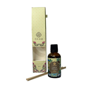 Cedar &amp; Mahogany Reed Diffuser 50 ml Refill Oil Gift Box