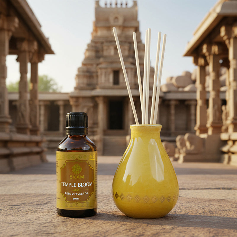 Temple Bloom Reed Diffuser Gift Set| Festive Stone Palace Collection ...