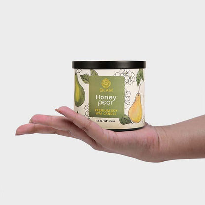 Honey Pear Premium Soy Wax Candle, Fruity Series
