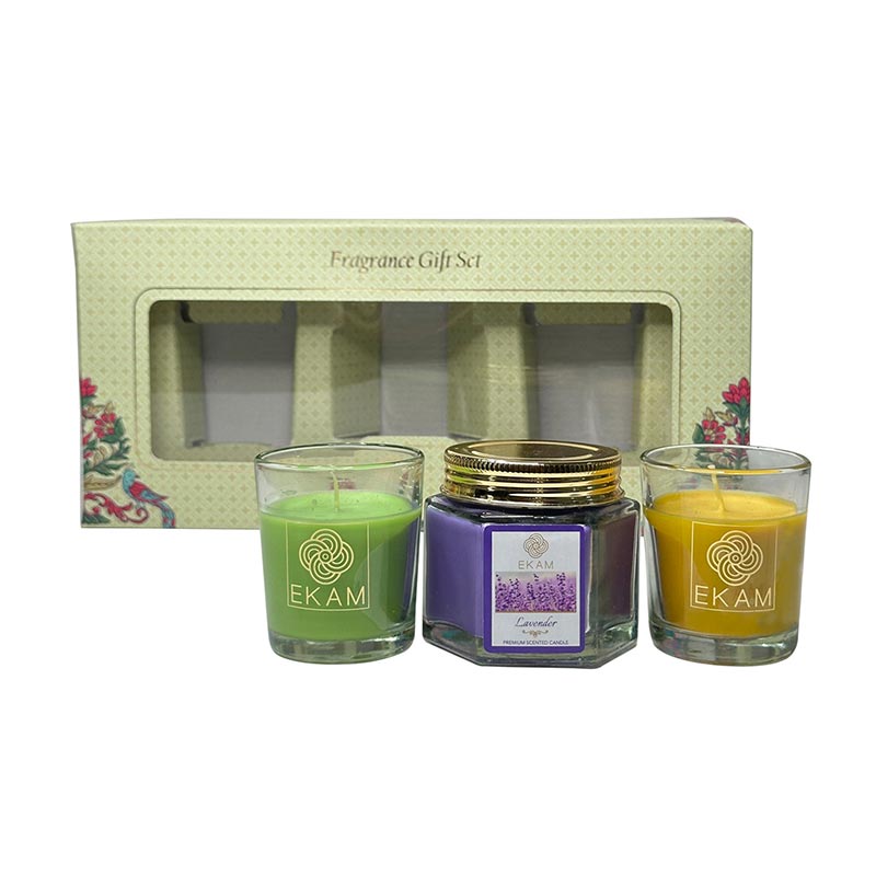 3 Pack Candle Gift Set | Lemongrass , Lavender &amp; Nagachampa