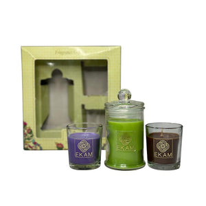 3 Pack Candle Gift Set | Lavender,  Lemongrass, Mahogany