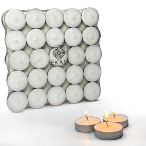 Pack of 50 Unscented Tea Light Scented Candles