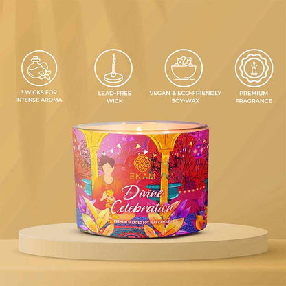 Divine Celebration Scented 3 Wick Candle