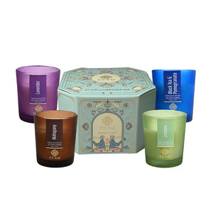 4 Pack Candles Gift Set| Mahogany, Lavender, Black Tea &amp; Pomegranate, Jasmine