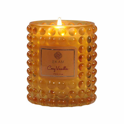 Cosy Vanilla Hobnail Scented Christmas Candle (170 g)