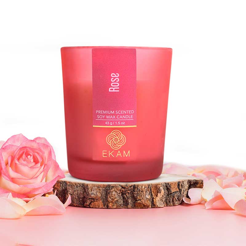 Rose Shot Glass Scented Candle