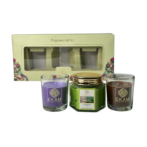 3 Pack Candle Gift Set | Lavender,  Lemongrass, Mahogany