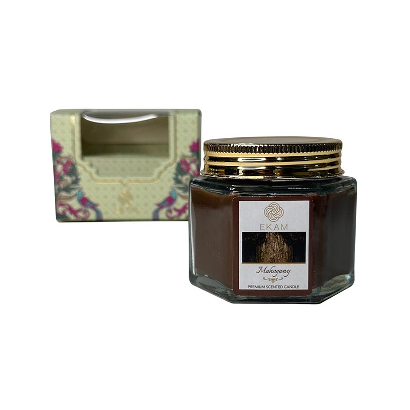 Mahogany Hexa Jar Scented Candle