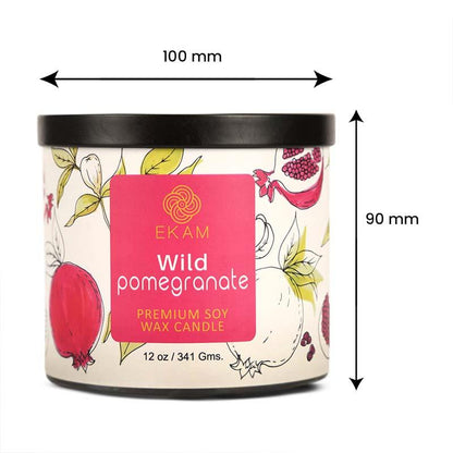 Wild Pomegranate Premium Soy Wax Candle, Fruity Series