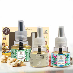 Floral, Woody & Fruity Scented Plugin Air Freshener Refill Pack of 3| 45ml Each