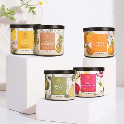 Honey Pear Premium Soy Wax Candle, Fruity Series