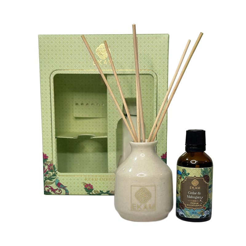 Cedar &amp; Mahogany Reed Diffuser Set