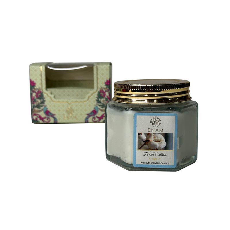 Fresh Cotton Hexa Jar Scented Candle