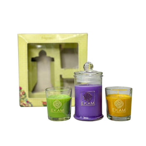 3 Pack Candle Gift Set | Lemongrass, Lavender &amp; Nagachampa