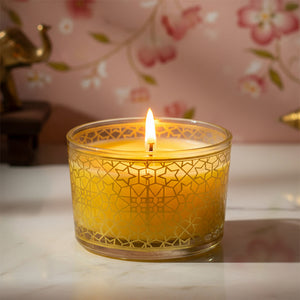 Lemongrass Scented Bowl Candle, 85 g| Festive Pink Haveli Collection, 2025-26