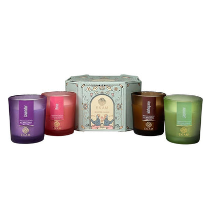 4 Pack Candles Gift Set| Rose, Lavender, Mahogany, Jasmine