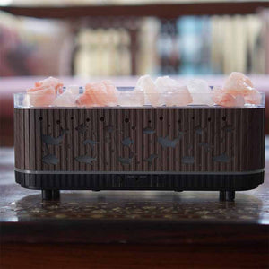 YX2221Y-Stone-Black Flame Aroma Diffuser