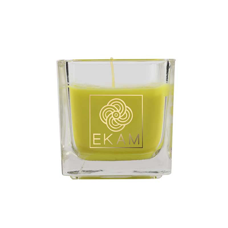 EKAM Lemongrass Scented Square Cup Candle