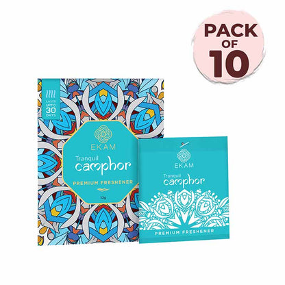 Combo Pack of 10 Tranquil Camphor Scented Sachets