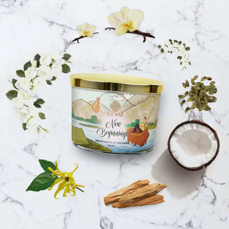 New Beginnings Scented 3 Wick Candle