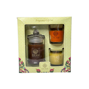 3 Pack Candle Gift Set |  Mandarin, Mahogany  &amp; Lemon