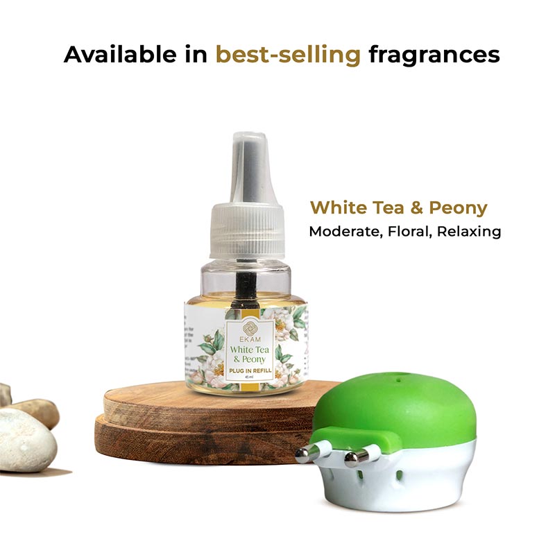 White Tea &amp; Peony Scented Plug In Air Freshener Kit