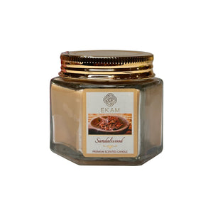 EKAM Sandalwood Scented Hexa Jar Candle