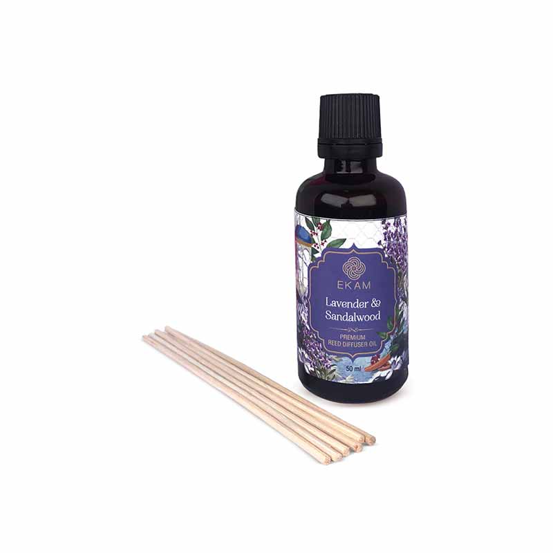 Lavender &amp; Sandalwood 50ml Reed Diffuser Refill Gift Box