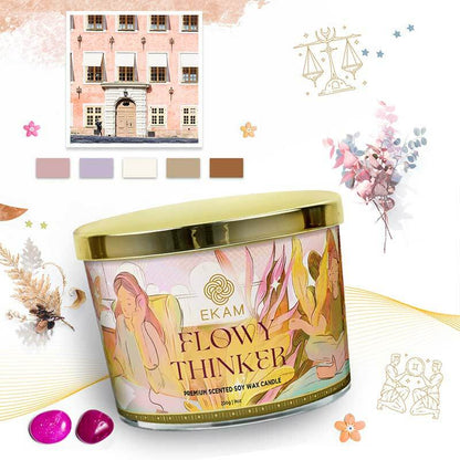 Flowy Thinker Scented 3 Wick Candle