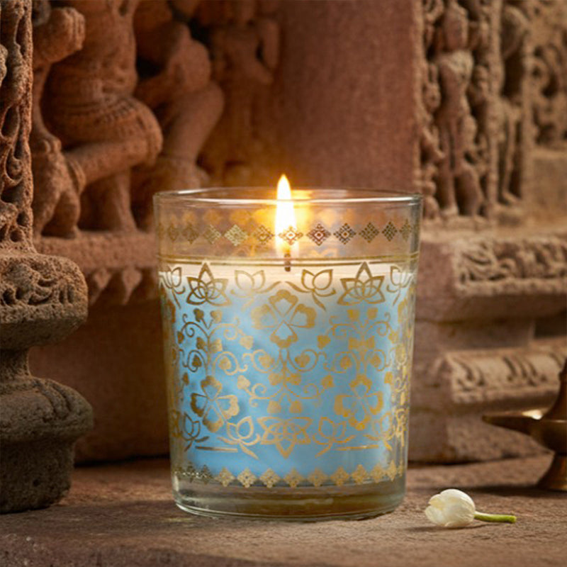 Mogra Scented Votive Candle, 43 g| Festive Stone Palace Collection, 2025-26