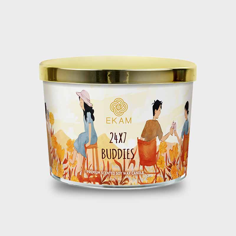 24x7 Buddies Scented 3 Wick Candle