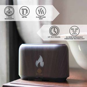 YX 1807 Dark Wood Flame Aroma Diffuser