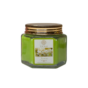 EKAM Jasmine Scented Hexa Jar Candle