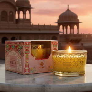 Lemongrass Scented Bowl Candle, 85 g| Festive Pink Haveli Collection, 2025-26